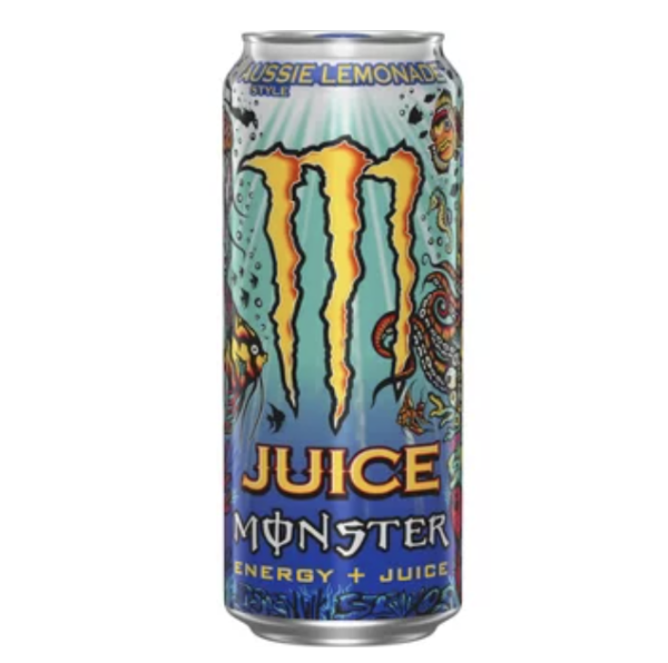 Juice Monster Aussie Lemonade Energy Drink – 16 fl Oz