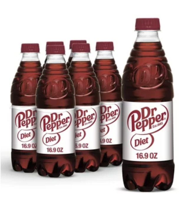 Diet Dr Pepper Soda Bottles – 6pk/16.9 fl Oz