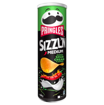 Pringles Sizzln Kickin Sour Cream 180g